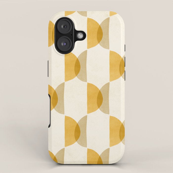 Shape Study in Gold / Geometric Pattern iPhone Case Gallery Image 1