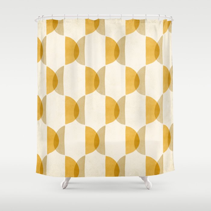 Shape Study in Gold / Geometric Pattern Shower Curtain Gallery Image 1