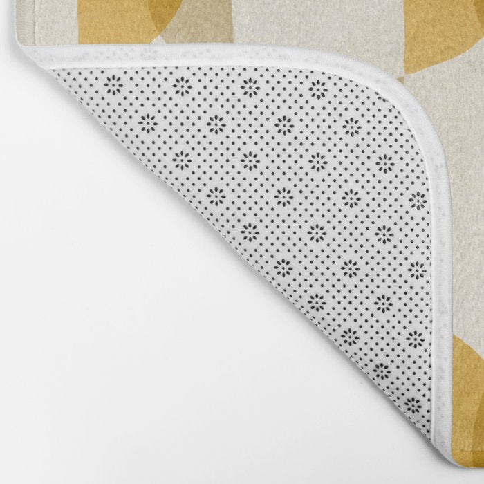 Shape Study in Gold / Geometric Pattern Bath Mat Gallery Image 2