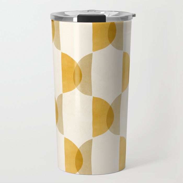 Shape Study in Gold / Geometric Pattern Travel Mug Gallery Image 1