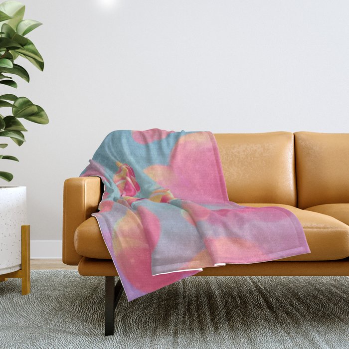 Cloud isopod - sunset Throw Blanket Gallery Image 1