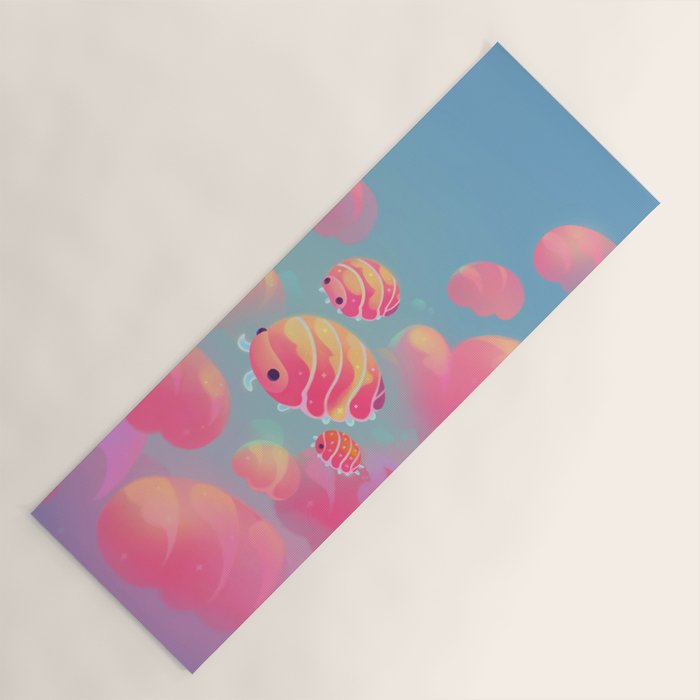 Cloud isopod - sunset Yoga Mat Gallery Image 1