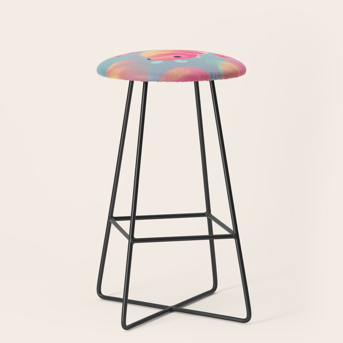 Cloud isopod - sunset Stool Gallery Image 1