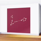 Pisces Zodiac Star Constellation Line Art Pink Wall Mural Gallery Image 2