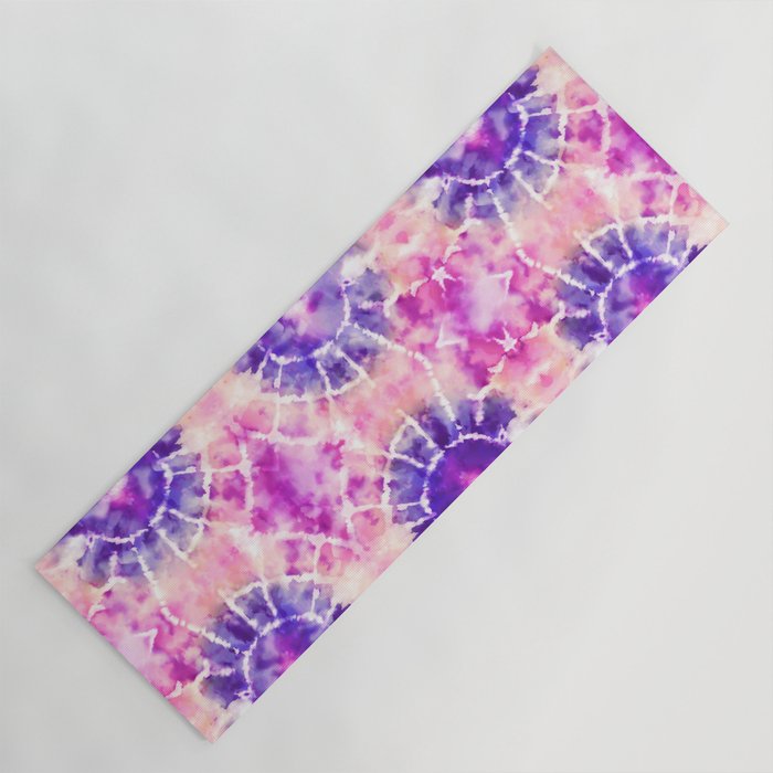 Tie Dye - peachy purple  Yoga Mat Gallery Image 1