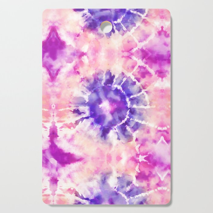 Tie Dye - peachy purple  Cutting Board Gallery Image 1