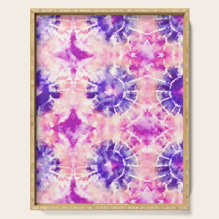 Tie Dye - peachy purple  Serving Tray Gallery Image 1
