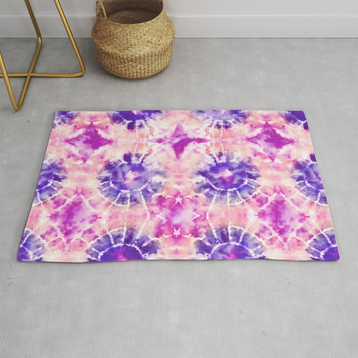 Tie Dye - peachy purple  Rug Gallery Image 1