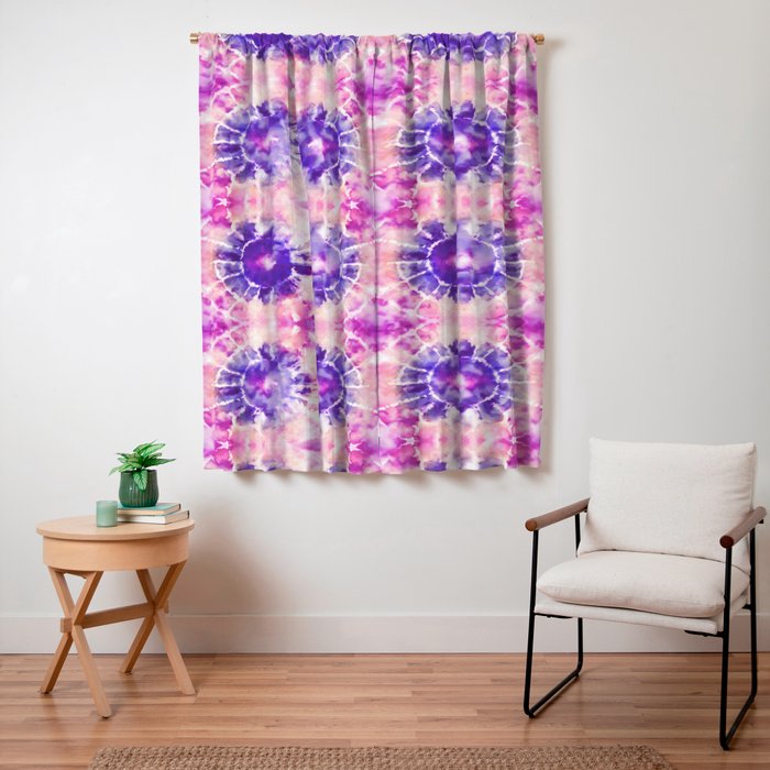 Tie Dye - peachy purple  Window Curtain Gallery Image 3