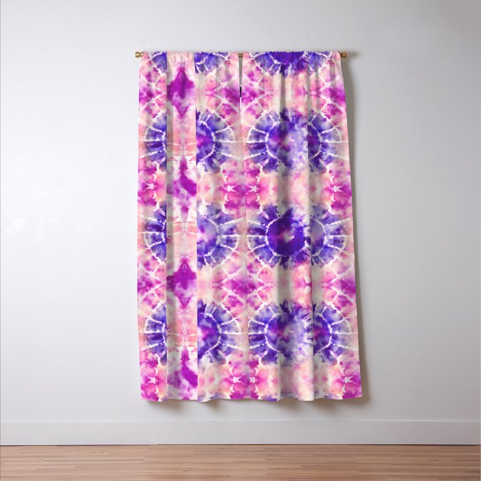 Tie Dye - peachy purple  Window Curtain Gallery Image 3