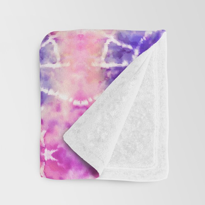 Tie Dye - peachy purple  Throw Blanket Gallery Image 3