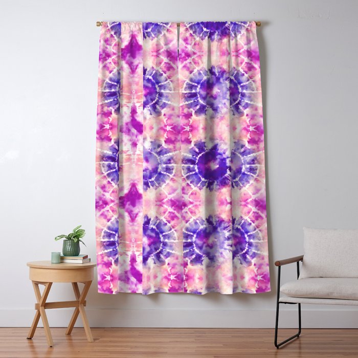 Tie Dye - peachy purple  Window Curtain Gallery Image 5