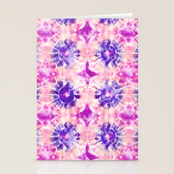 Tie Dye - peachy purple  Stationery Card Gallery Image 2