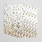 Floating Dots - Black and Gold on White Wrapping Paper Gallery Image 3