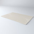 Minimal Line Curvature V Natural Neutral Mid Century Modern Arch Abstract Rug Gallery Image 3
