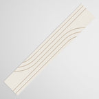 Minimal Line Curvature V Natural Neutral Mid Century Modern Arch Abstract Table Runner Gallery Image 3