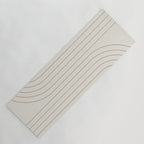 Minimal Line Curvature V Natural Neutral Mid Century Modern Arch Abstract Yoga Mat Gallery Image 1