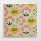 Scandinavian Floral  Wood Wall Art Gallery Image 1