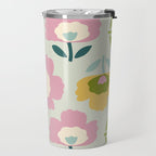 Scandinavian Floral  Travel Mug Gallery Image 2