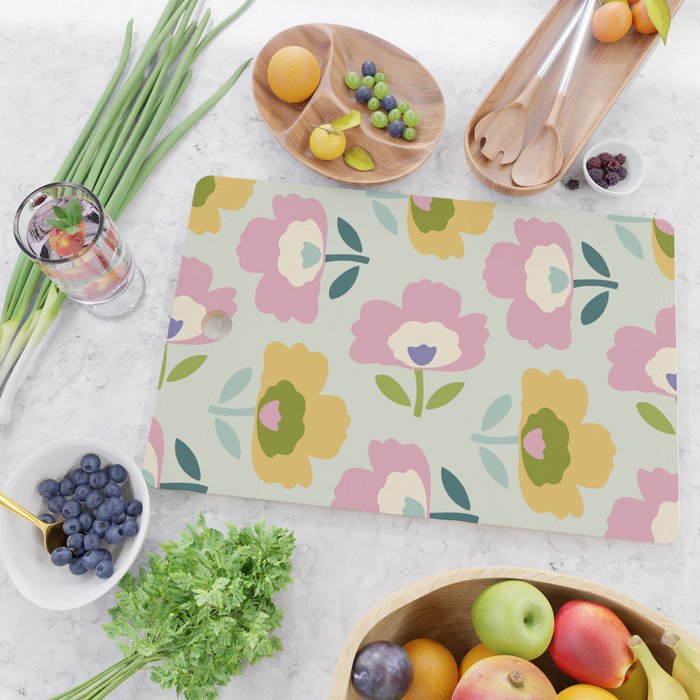 Scandinavian Floral  Cutting Board Gallery Image 2