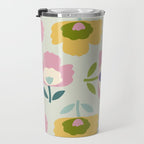 Scandinavian Floral  Travel Mug Gallery Image 3