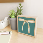 Bows & Ribbons Pattern XXXI Teal Green Mini Art Print Gallery Image 2