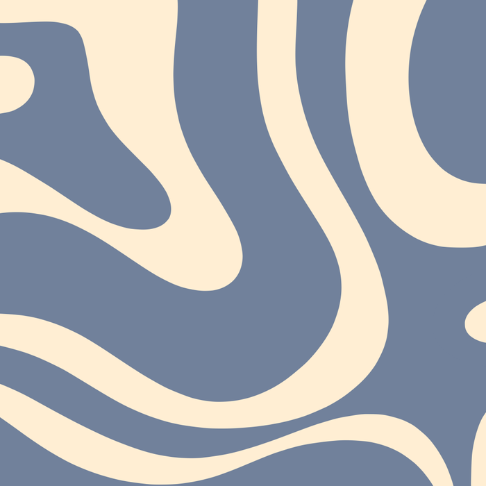 Modern Liquid Swirl Abstract Pattern in Stone Blue and Cream Coffee Mug Gallery Image 2
