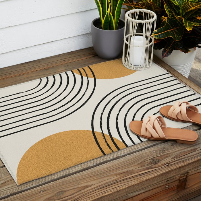 Sun Arch Double - Gold Outdoor Rug Gallery Image 2