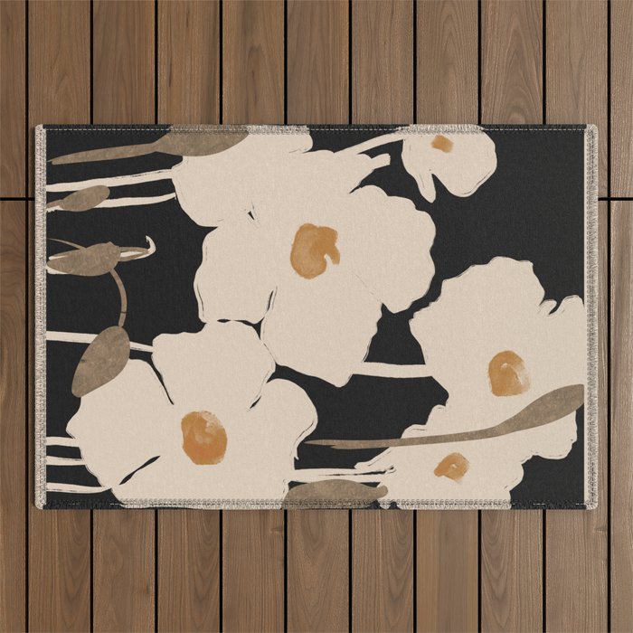 Abstract Flowers 2 Outdoor Rug Gallery Image 1