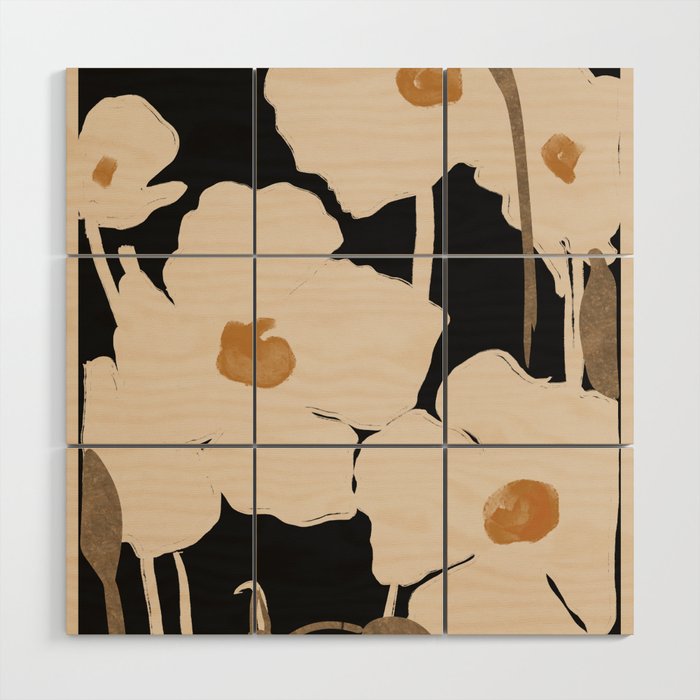 Abstract Flowers 2 Wood Wall Art Gallery Image 1