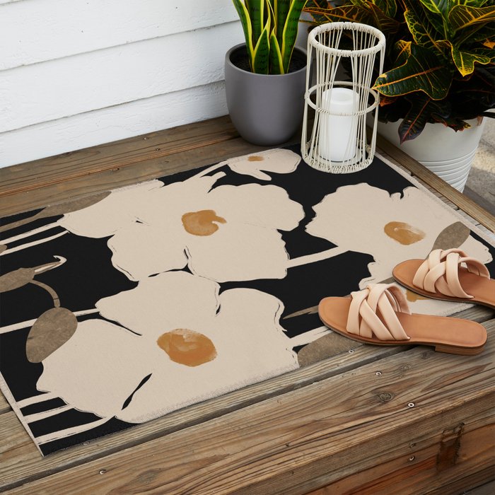 Abstract Flowers 2 Outdoor Rug Gallery Image 2