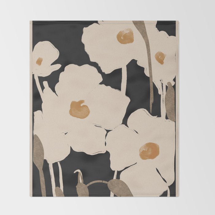 Abstract Flowers 2 Throw Blanket Gallery Image 2