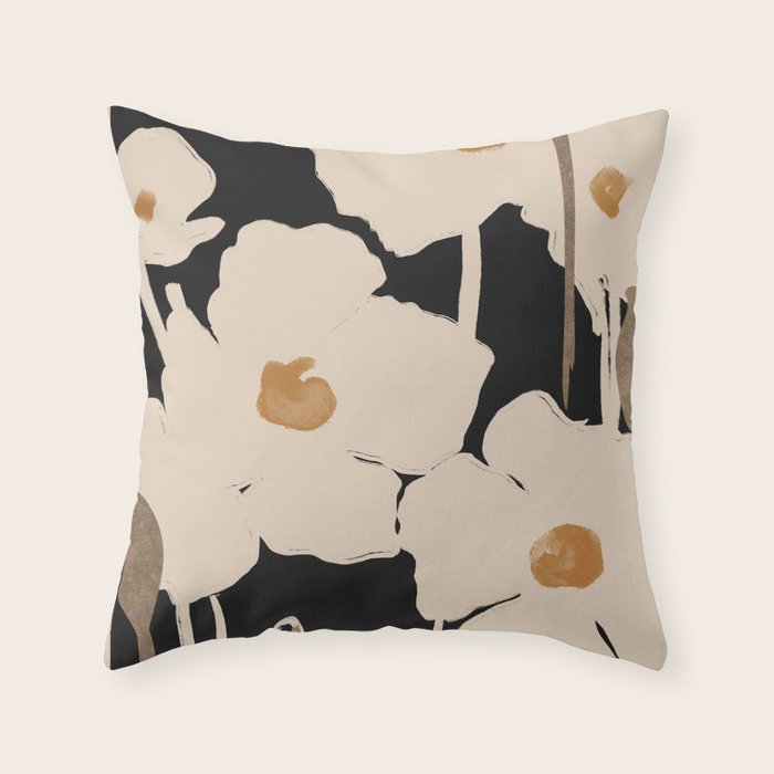 Abstract Flowers 2 Throw Pillow Gallery Image 6