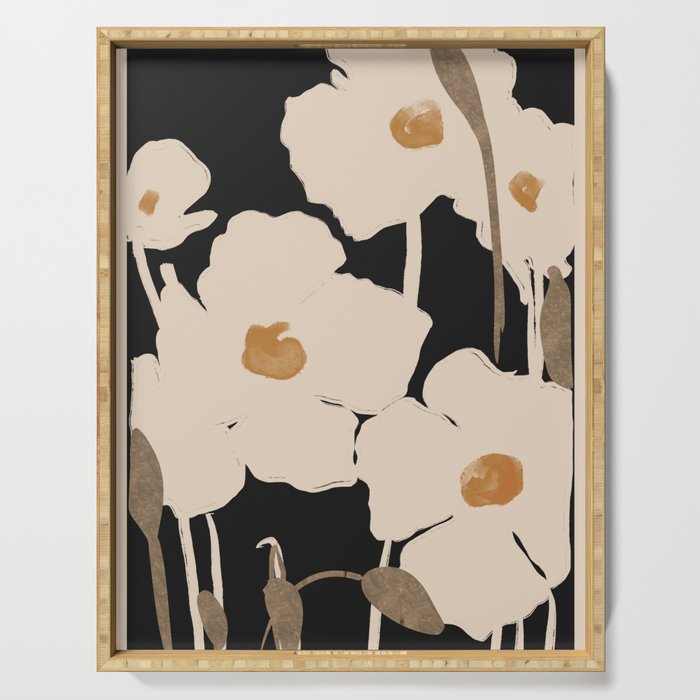 Abstract Flowers 2 Serving Tray Gallery Image 1