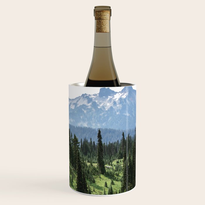 Mount Rainier Adventure - Pacific Northwest Mountain Forest Wanderlust Wine Chiller Gallery Image 3