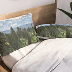Mount Rainier Adventure - Pacific Northwest Mountain Forest Wanderlust Pillow Sham Gallery Image 2