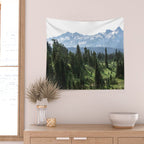Mount Rainier Adventure - Pacific Northwest Mountain Forest Wanderlust Wall Tapestry Gallery Image 2