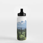 Mount Rainier Adventure - Pacific Northwest Mountain Forest Wanderlust Water Bottle Gallery Image 2