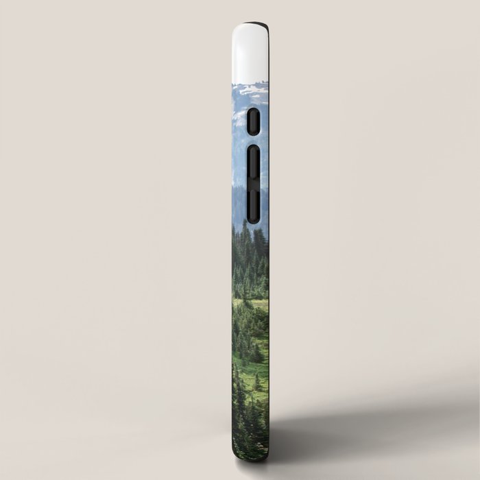 Mount Rainier Adventure - Pacific Northwest Mountain Forest Wanderlust iPhone Case Gallery Image 2
