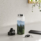 Mount Rainier Adventure - Pacific Northwest Mountain Forest Wanderlust Water Bottle Gallery Image 4