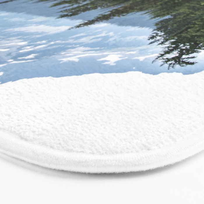 Mount Rainier Adventure - Pacific Northwest Mountain Forest Wanderlust Bath Mat Gallery Image 3