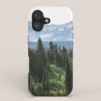 Mount Rainier Adventure - Pacific Northwest Mountain Forest Wanderlust iPhone Case Gallery Image 1