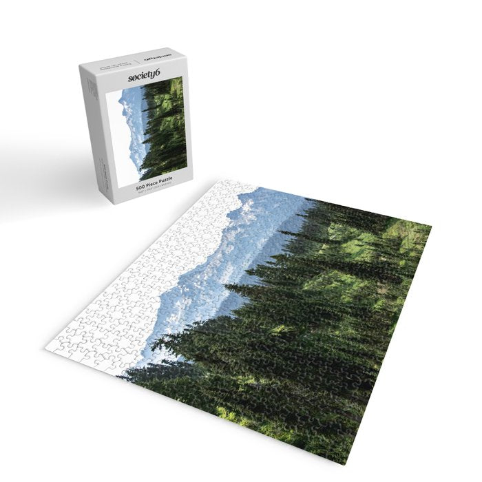 Mount Rainier Adventure - Pacific Northwest Mountain Forest Wanderlust Jigsaw Puzzle Gallery Image 2