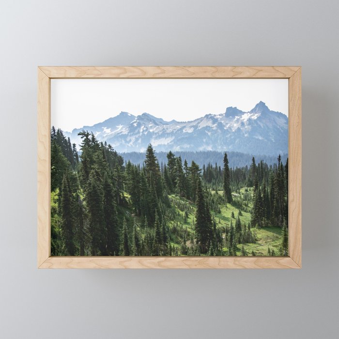 Mount Rainier Adventure - Pacific Northwest Mountain Forest Wanderlust Mini Art Print
