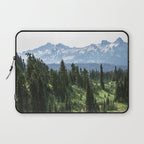Mount Rainier Adventure - Pacific Northwest Mountain Forest Wanderlust Laptop Sleeve Gallery Image 1