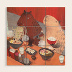 Raman Capybara Wood Wall Art Gallery Image 1