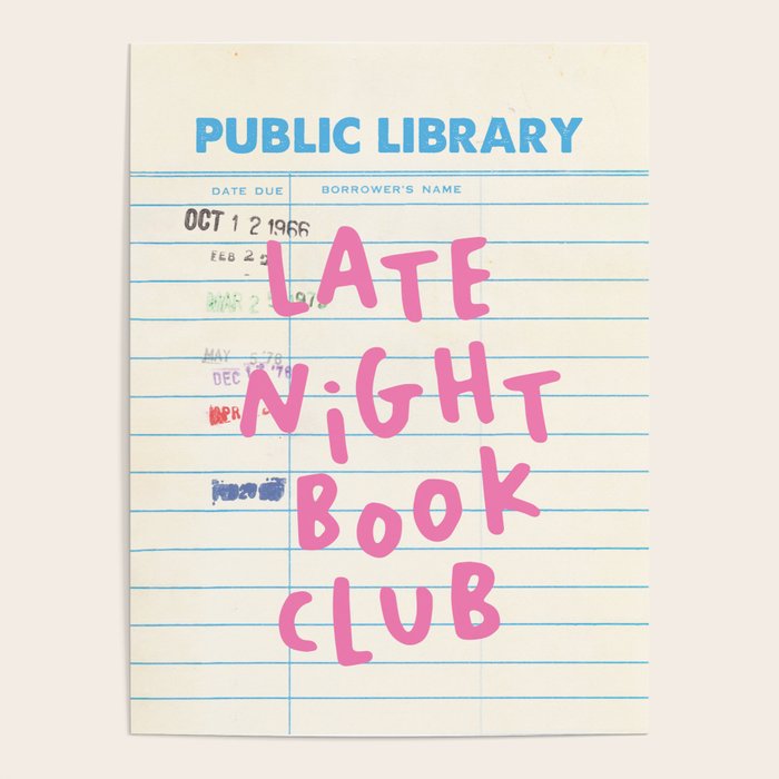 Public Library Late Night Book Club Poster Gallery Image 4