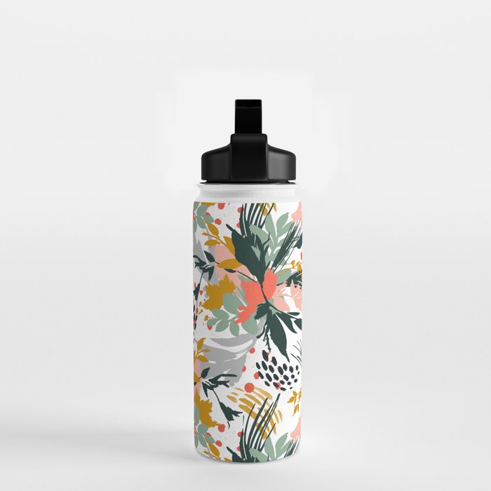 Botanical brush strokes I Water Bottle Gallery Image 2