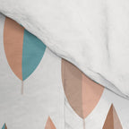 Mid Mod Dancing Leaf Pattern in earthy Peach & Jade Comforter Gallery Image 4