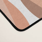 Mid Mod Dancing Leaf Pattern in earthy Peach & Jade Desk Mat Gallery Image 4